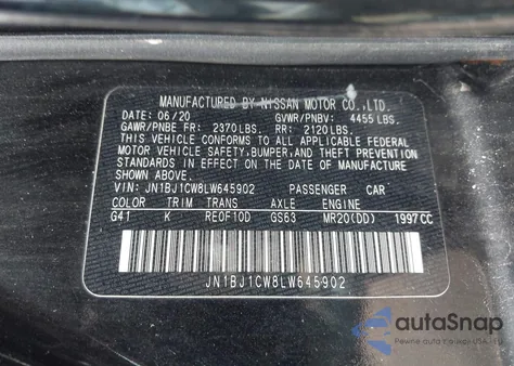 2020 Nissan Rogue Sport Sv Awd Xtronic Cvt from USA, damaged, VIN JN1BJ1CW8LW645902